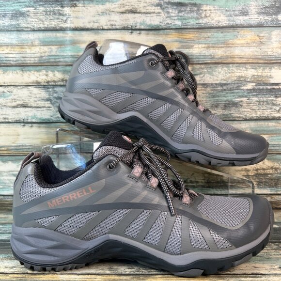 Merrell Womens Size 8 Hiking Sneaker Athletic Shoe Trail Walking Gray Mesh - Picture 1 of 12